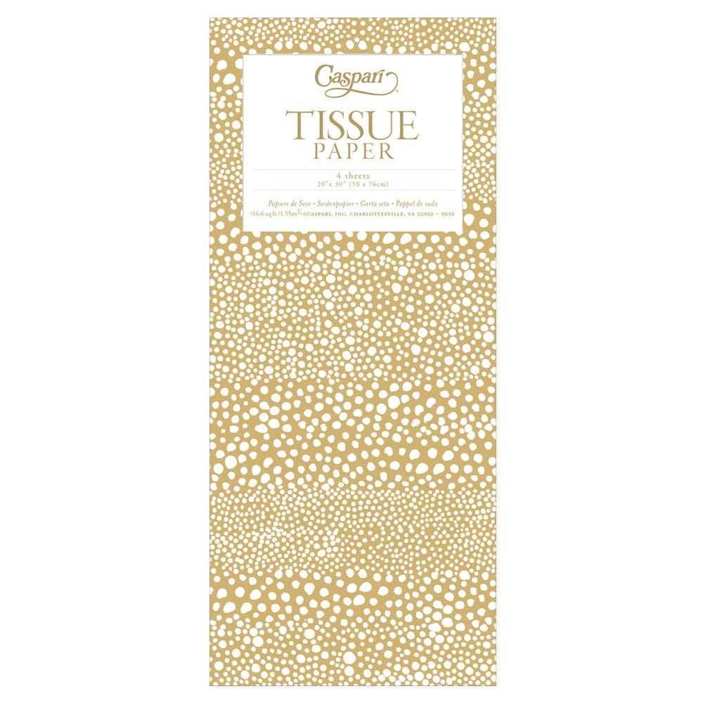 Pebble Tissue Paper in Gold - 4 Sheets Included – Caspari